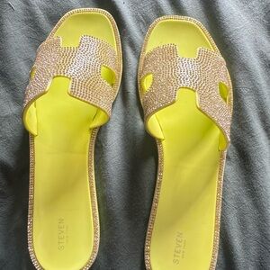 Bundle 4 for $20 - Steven Women's Sparkling Yellow Sandals